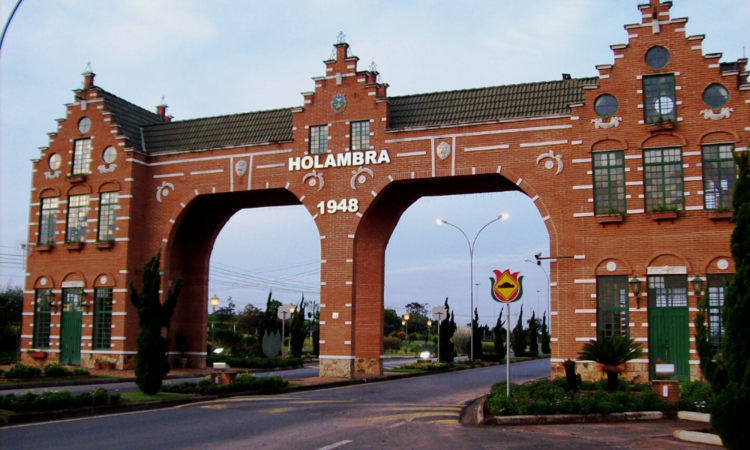 Porta da cidade de Holambra, cidade sede da Expoflora